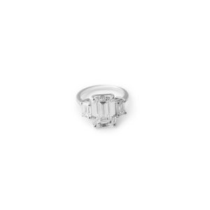 MULTI STONE EMERALD CUT RING