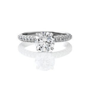 1.50 ct Round Pave Engagement Ring