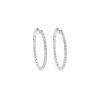 Umlaut Full Diamond Huggie Earrings – product view