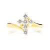 Cross Point Diamond Ring – Yellow Gold / 6.5 – product view