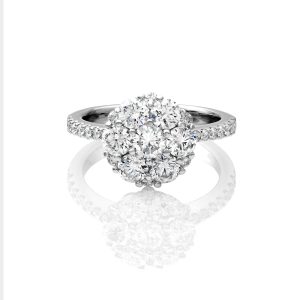 Ladies Round Cluster Diamond Ring