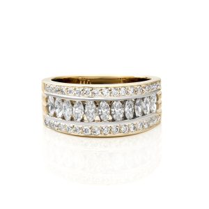 Marquise and Round Diamond Ring
