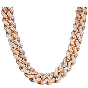 22mm Bust Down Rose Gold Cuban Chain