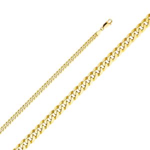 4.8mm Flat Bevelled Cuban Chain - 20 Inches / 50.8 CM
