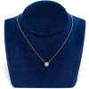 Engravable Diamond Nameplate Necklace – Yellow Gold / 1 Letter / 18″ – product view
