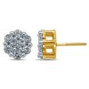 0.8cttw Cluster Diamond Earrings – product view