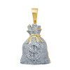 10KR+W 14.00CTW BAGUETTE DIAMOND SQUARE CLUSTER – product view