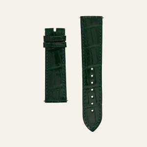 Green Shiny Alligator Strap - L