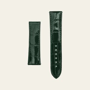 Green Shiny Alligator Strap - S