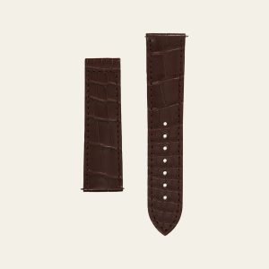 Brown Matte Alligator Strap - S
