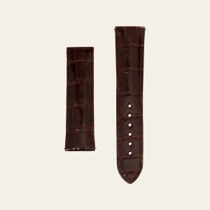 Brown Shiny Alligator Strap - S