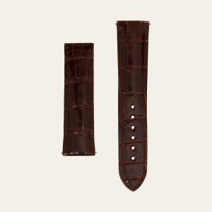 Brown Shiny Alligator Strap - M