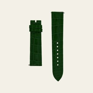 Green Shiny Alligator Strap - S
