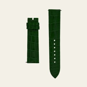 Green Shiny Alligator Strap - L