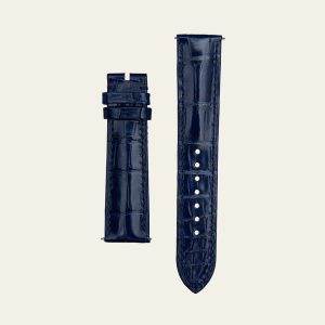 Dark Blue Shiny Alligator Strap - M