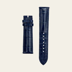 Dark Blue Shiny Alligator Strap - L