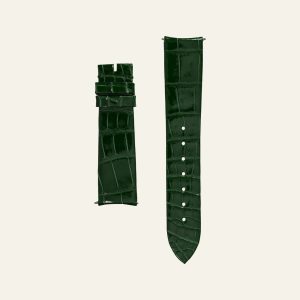 Green Shiny Alligator Strap - M