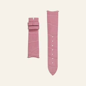 Pink Shiny Alligator Strap - M