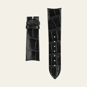 Black Shiny Alligator Strap – L – product view