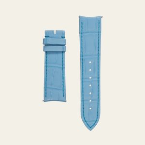 Baby Blue Matte Alligator Strap - M