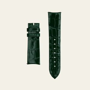 Green Shiny Alligator Strap - S