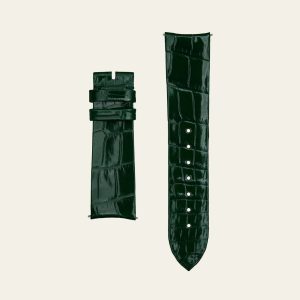 Green Shiny Alligator Strap - M