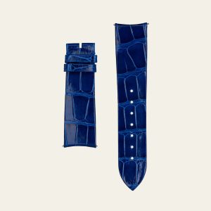Jacob Blue Shiny Alligator Strap - M