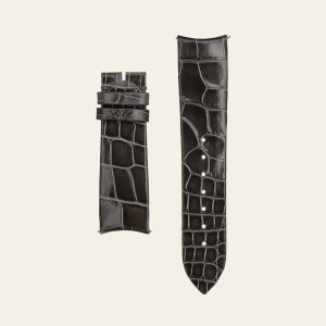 Grey Shiny Alligator Strap - M