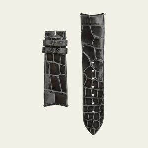 Grey Shiny Alligator Strap - L