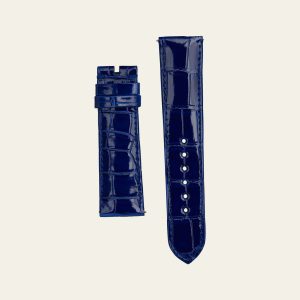 Jacob Blue Shiny Alligator Strap - M
