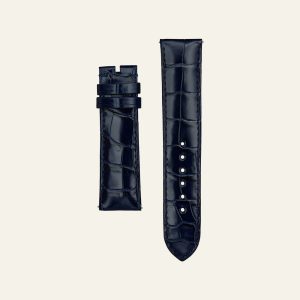 Dark Blue Shiny Alligator Strap - M