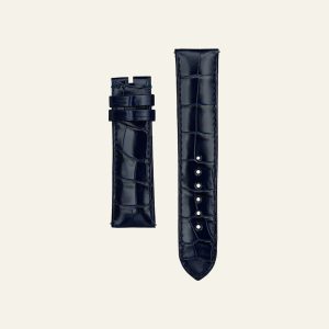 Dark Blue Shiny Alligator Strap - S