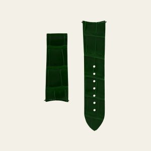 Green Shiny Alligator Strap - S