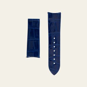 Jacob Blue Shiny Alligator Strap - S