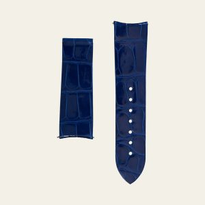 Jacob Blue Shiny Alligator Strap - M