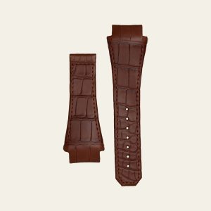 Brown Matte Epic X Chrono 47mm Alligator Strap - M