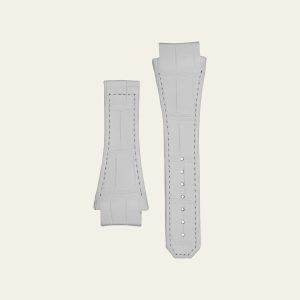 White Matte Epic X Chrono 47mm Alligator Strap - S