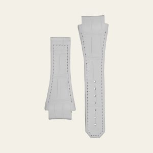 White Matte Epic X Chrono 47mm Alligator Strap - L