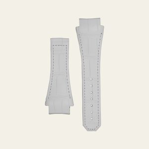 White Matte Epic X Chrono 47mm Alligator Strap - M