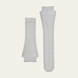 White Matte Epic X Chrono 47mm Alligator Strap - XL