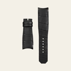 Black Alligator Black Rubber Matte Epic X Strap - M