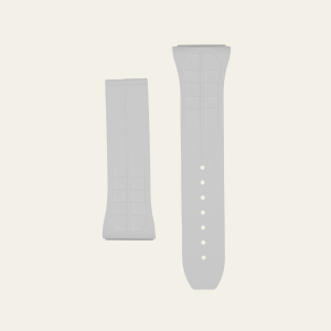 White Matte Rubber Strap - M