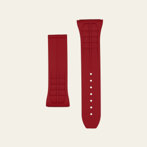 Red Matte Rubber Strap - M