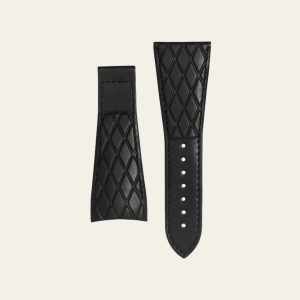 Black Matte Calf Leather Strap - S