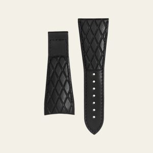 Black Matte Calf Leather Strap - M