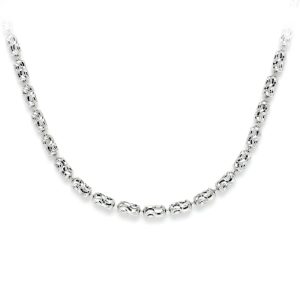 Sterling Silver Beaded Swirl Chain - 2.5mm / 925 Sterling Silver / 22"