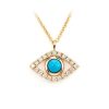 Diamond Star Necklace – Yellow Gold / 22″ – product view