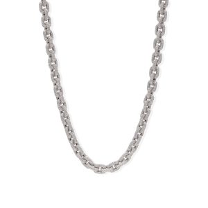 White Gold Diamond Link Necklace