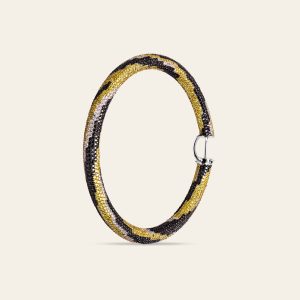 Tiger Stripe Diamond Hoop Earrings – product view