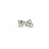 Ridged Emerald Huggie Earrings – product view